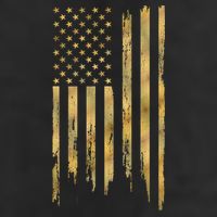 Gold American Flag Limited Addition  7 Panel Mesh Trucker Snapback Hat