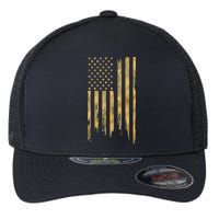 Gold American Flag Limited Addition  Flexfit Unipanel Trucker Cap