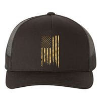 Gold American Flag Limited Addition  Yupoong Adult 5-Panel Trucker Hat