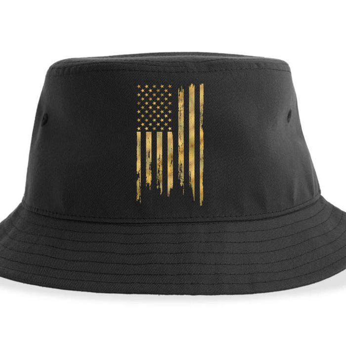 Gold American Flag Limited Addition  Sustainable Bucket Hat