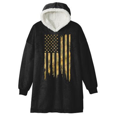 Gold American Flag Limited Addition  Hooded Wearable Blanket
