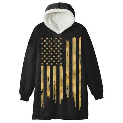 Gold American Flag Limited Addition  Hooded Wearable Blanket