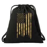 Gold American Flag Limited Addition  Drawstring Bag