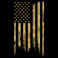 Gold American Flag Limited Addition  Drawstring Bag