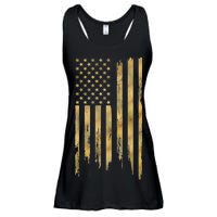 Gold American Flag Limited Addition  Ladies Essential Flowy Tank