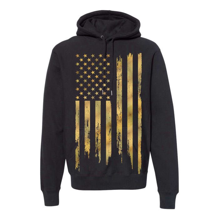 Gold American Flag Limited Addition  Premium Hoodie