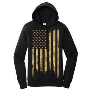 Gold American Flag Limited Addition  Women's Pullover Hoodie