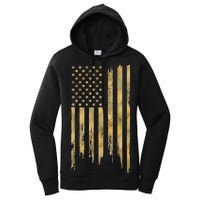 Gold American Flag Limited Addition  Women's Pullover Hoodie