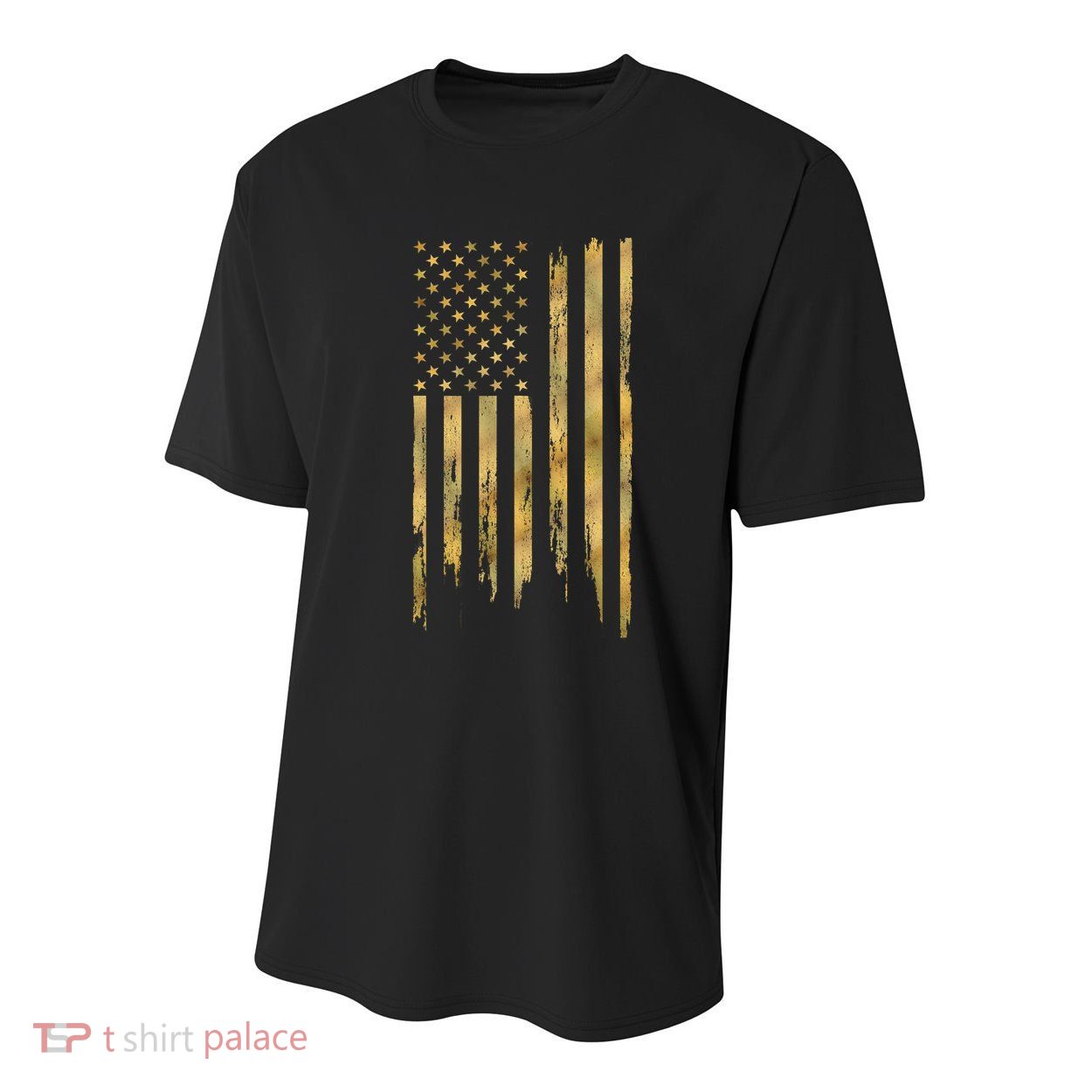 Gold American Flag Limited Addition  Youth Performance Sprint T-Shirt