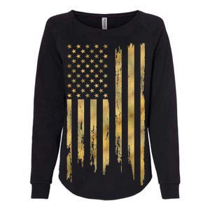 Gold American Flag Limited Addition  Womens California Wash Sweatshirt