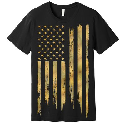 Gold American Flag Limited Addition  Premium T-Shirt