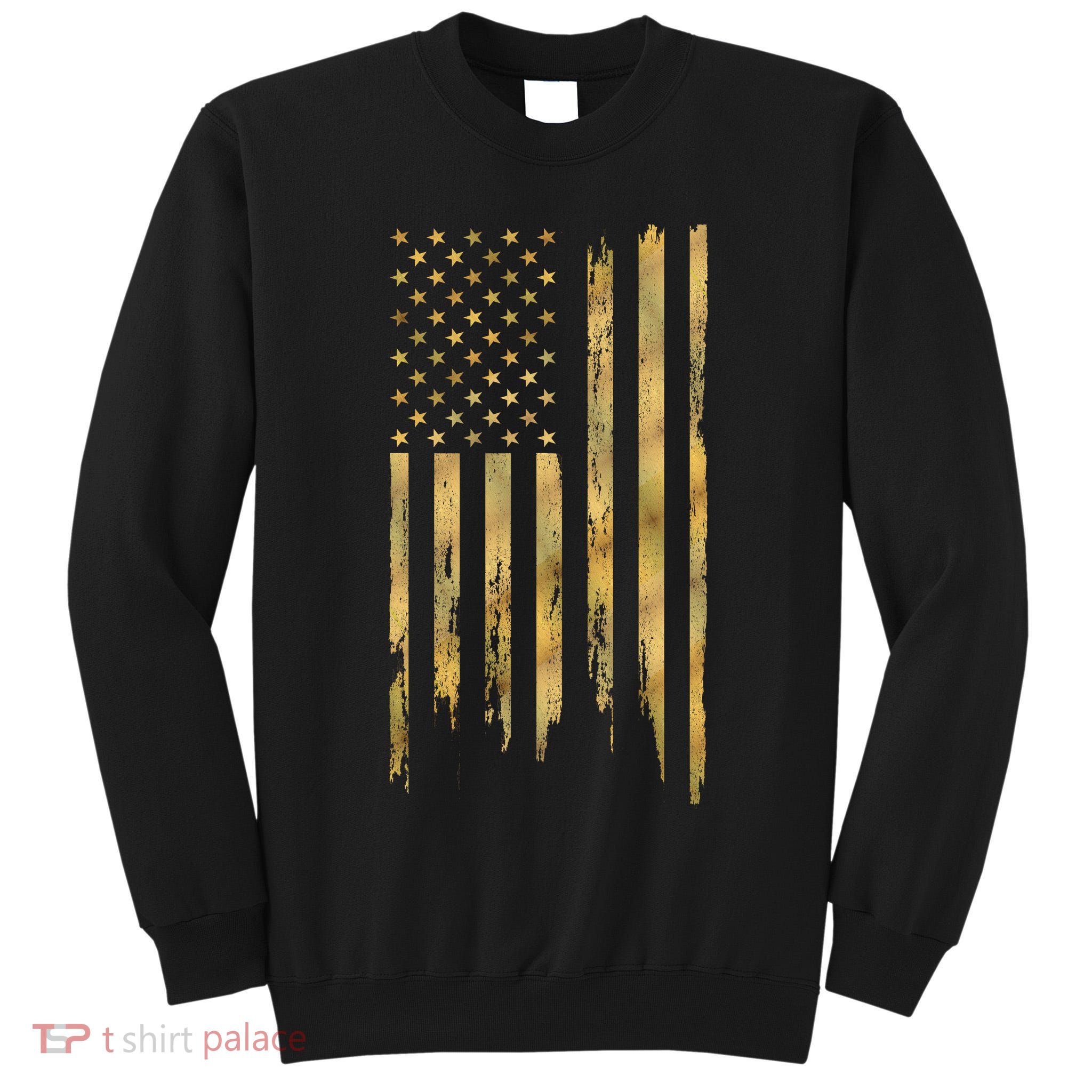 Gold American Flag Limited Addition  Tall Sweatshirt