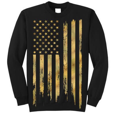 Gold American Flag Limited Addition  Tall Sweatshirt