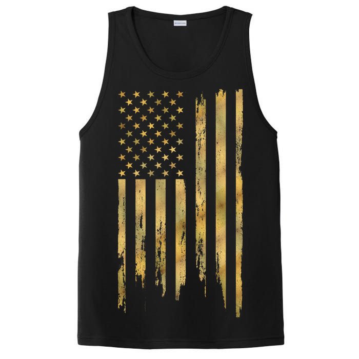 Gold American Flag Limited Addition  PosiCharge Competitor Tank