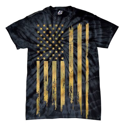 Gold American Flag Limited Addition  Tie-Dye T-Shirt