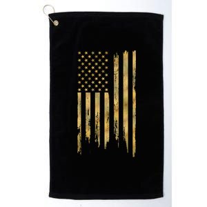 Gold American Flag Limited Addition  Platinum Collection Golf Towel