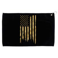 Gold American Flag Limited Addition  Grommeted Golf Towel