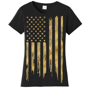 Gold American Flag Limited Addition  Women's T-Shirt