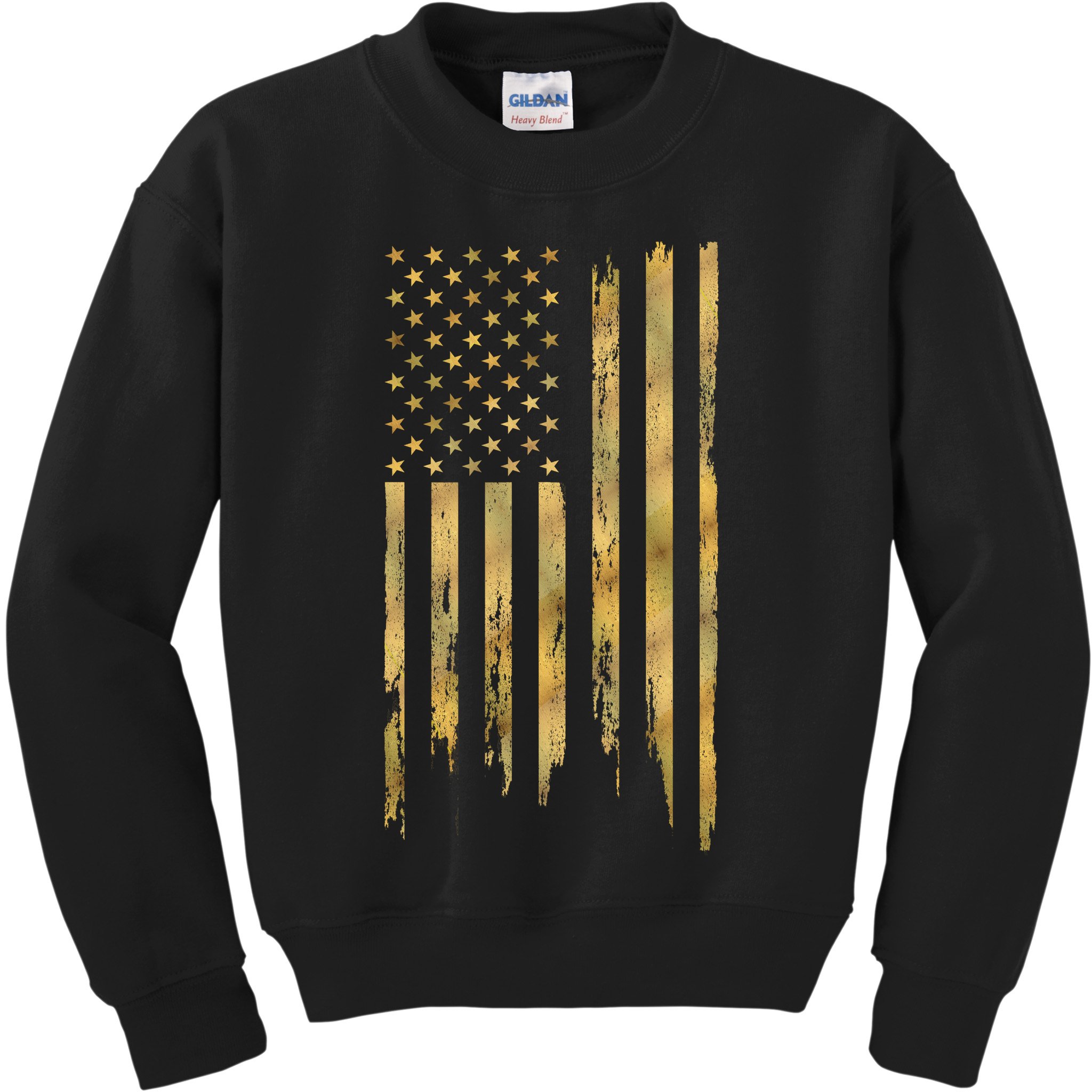 Gold American Flag Limited Addition  Kids Sweatshirt