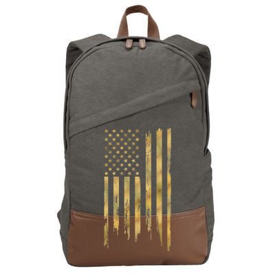 Gold American Flag Limited Addition  Cotton Canvas Backpack