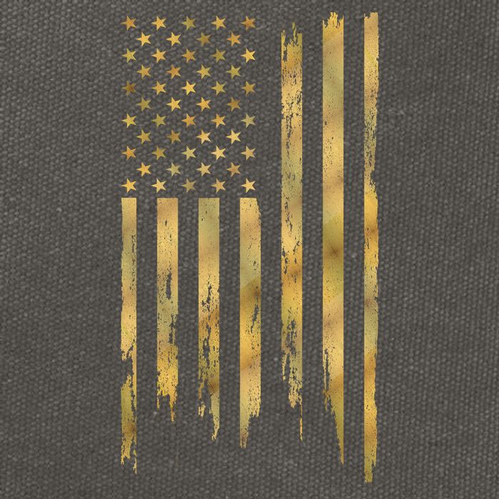 Gold American Flag Limited Addition  Cotton Canvas Backpack