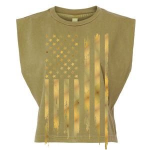 Gold American Flag Limited Addition  Garment-Dyed Women's Muscle Tee