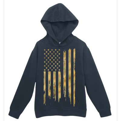 Gold American Flag Limited Addition  Urban Pullover Hoodie