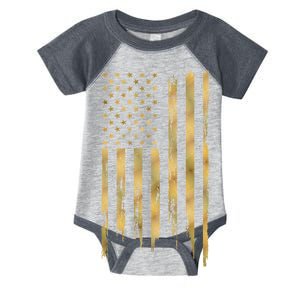 Gold American Flag Limited Addition  Infant Baby Jersey Bodysuit