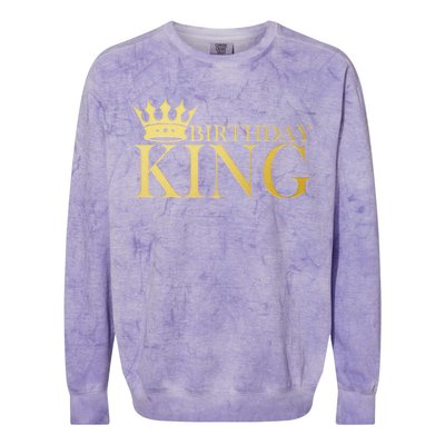 Gold Birthday King Limited Edition  Colorblast Crewneck Sweatshirt