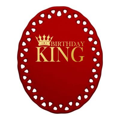 Gold Birthday King Limited Edition  Ceramic Oval Ornament