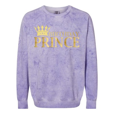 Gold Birthday Prince Limited Edition Colorblast Crewneck Sweatshirt