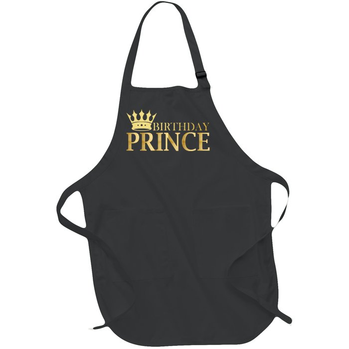 Gold Birthday Prince Limited Edition Full-Length Apron With Pockets