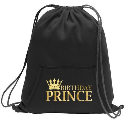 Gold Birthday Prince Limited Edition Sweatshirt Cinch Pack Bag