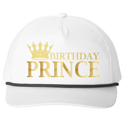 Gold Birthday Prince Limited Edition Snapback Five-Panel Rope Hat