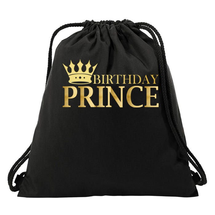 Gold Birthday Prince Limited Edition Drawstring Bag