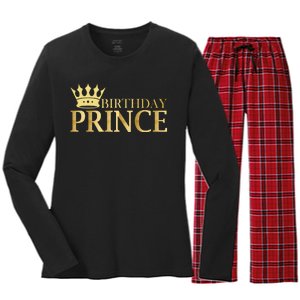 Gold Birthday Prince Limited Edition Women's Long Sleeve Flannel Pajama Set 