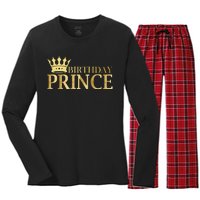 Gold Birthday Prince Limited Edition Women's Long Sleeve Flannel Pajama Set 