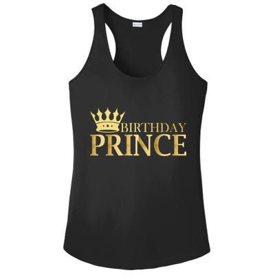Gold Birthday Prince Limited Edition Ladies PosiCharge Competitor Racerback Tank
