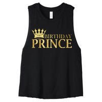 Gold Birthday Prince Limited Edition Women's Racerback Cropped Tank