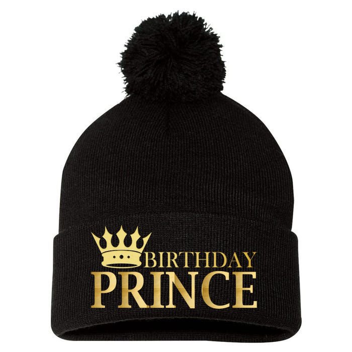 Gold Birthday Prince Limited Edition Pom Pom 12in Knit Beanie