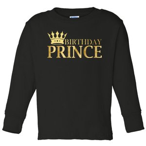 Gold Birthday Prince Limited Edition Toddler Long Sleeve Shirt