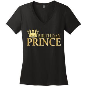 Gold Birthday Prince Limited Edition Women's V-Neck T-Shirt