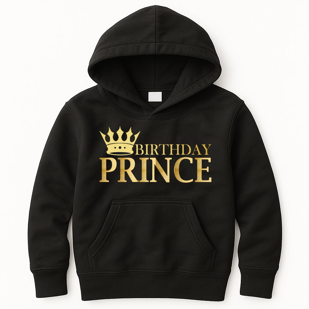 Gold Birthday Prince Limited Edition Kids Hoodie
