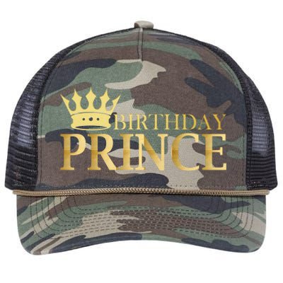 Gold Birthday Prince Limited Edition Retro Rope Trucker Hat Cap