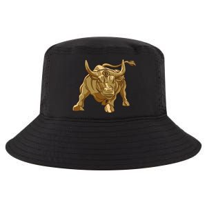 Gold Bitcoin Bull Cool Comfort Performance Bucket Hat