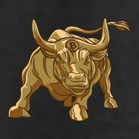 Gold Bitcoin Bull Cool Comfort Performance Bucket Hat