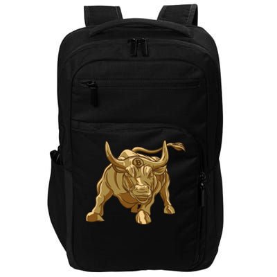 Gold Bitcoin Bull Impact Tech Backpack