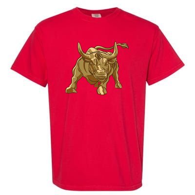 Gold Bitcoin Bull Garment-Dyed Heavyweight T-Shirt