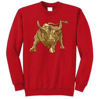 Gold Bitcoin Bull Sweatshirt