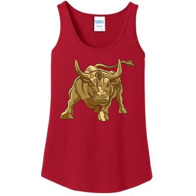 Gold Bitcoin Bull Ladies Essential Tank